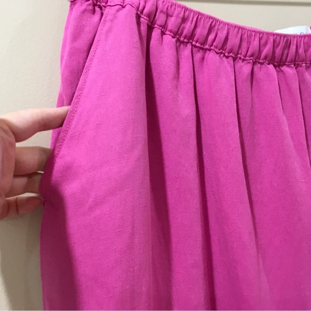Calypso Saint Barth Maxi Skirt Womens L Linen Pull On A Line  Pink Vintage Look - Picture 3 of 5